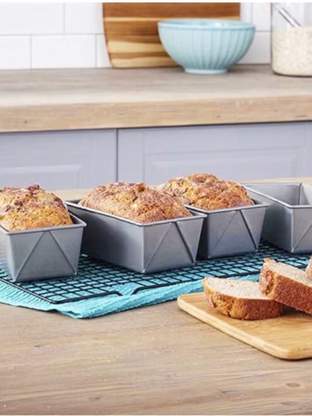 Chicago Metallic Commercial II Non-Stick Mini Loaf Pan Set of 8